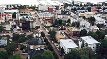 Aerial view of Mariehamn, the town in Aland with over 10,000 inhabitants View of Mariehamn, 2022.jpg