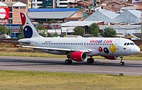 A Viva Air Colombia Airbus A320 at Cusco Airport Viva Air Peru.jpg