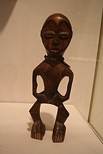 Figure (Iginga), late 19th or early 20th century. Wood, plastic beads