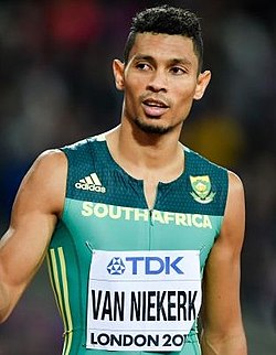 Wayde van Niekerk Lontoon MM-kilpailuissa 2017.