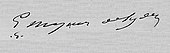 Signature de Émile Mugnot de Lyden