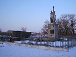 Mass grave of Soviet soldiers in Krasnyi Lyman