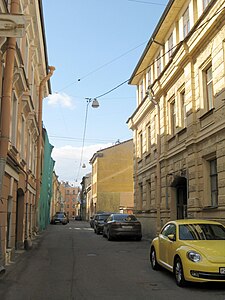 Днепровский переулок, вид от Академического переулка