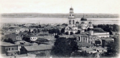 Shevchenkivskyi District in 1910 with the Holy Dormition Cathedral [uk] destroyed by the Soviet Union in 1936