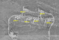 Image aérienne des sites de lancements des missiles Atlas SM-65D du 564th Missile Squadron, Wyoming, États-Unis