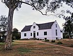 This predominantly Cape Dutch homestead was erected in 1814 by Colonel Jacob Glen Cuyler, landdrost of Uitenhage. Colonel Cuyler was closely associated with the settlement of the British Settlers of 1820.