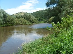 Река Шайо при навлизането си на унгарска територия