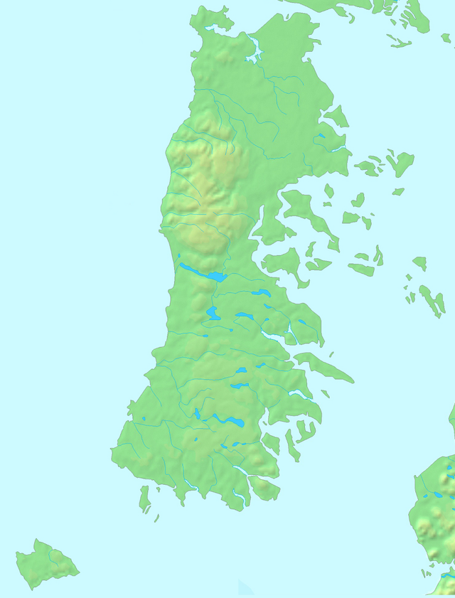 Mapa del archipiélago (las islas del extremo superior derecho no forman parte de él).