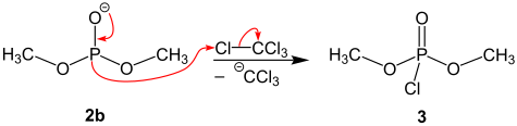 Dritter Teil des Reaktionsmechanismus der Atherton-Todd-Reaktion