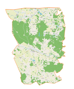 Mapa lokalizacyjna gminy Banie Mazurskie