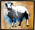 "Sheep" von Blek le Rat in der Subliminal Projects Gallery, Los Angeles