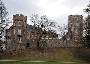 Ansicht der Burg Frankenberg von Nordwesten