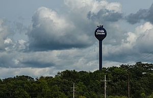 Water tower located on the north side of Cold Spring