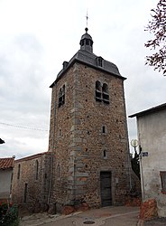 The tower of the chapel, in Saint-Germain-Laval
