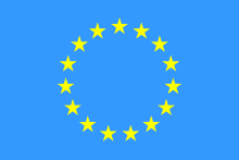 Première version du drapeau européen à 15 étoiles