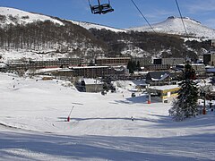 The station and the foot of the ski slopes