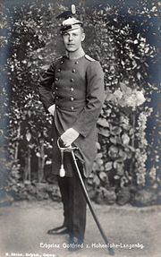 Принц Готфрид в военной форме, 1916 год