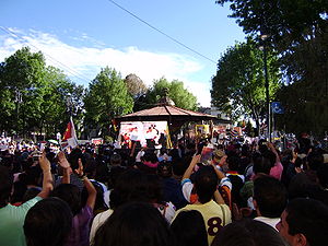 English: Welcome event to Evo Morales, Coyoacá...