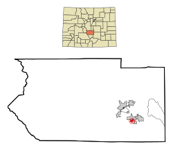 Location in Fremont County and the state of کلرادو