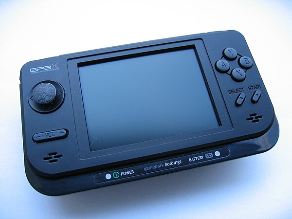 The GP2X handheld, made by GamePark Holdings.