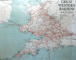 English: A map of the Great Western Railway sy...