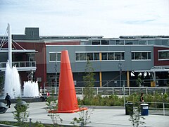 Giant traffic cone in Seattle, Washington