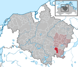 Läget för kommunen Groß Wokern i Landkreis Rostock