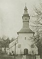 Nieistniejący pierwszy kościół w Grodźcu z 1579 roku
