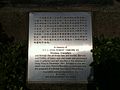 Memorial plaque dedicated to all the defenders of Hong Kong in December 1941 through John Robert Osborn and to commemorate the British Garrison at Hong Kong