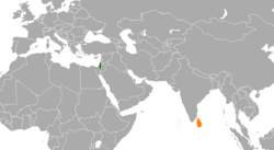 نقشهٔ مکان‌نمای Israel و Sri Lanka