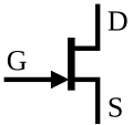 n-channel junction gate field-effect transistor (JFET)