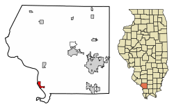 Location of Grand Tower in Jackson County, Illinois