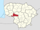 Юрбаркский район (выделен красным) на карте Литвы