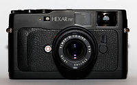 Konica Hexar RF mit Leica M Elmar 2.8/50mm-Objektiv
