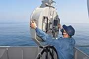 艦橋ウイングに装備されたLRAD