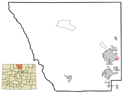 Location of Timnath shown within کلرادو