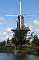 Leiden, windmill: stellingmolen De Valk