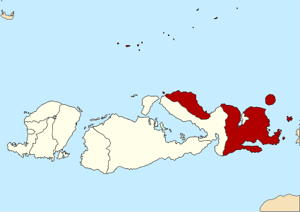 Peta Lokasi Kabupaten Bima di Nusa Tenggara Barat