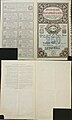 Акция Московского Народного Банка на 250 руб. выпуска 1912 года с частичным сохранением купонного листа