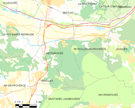 Mapa obce Meyrargues