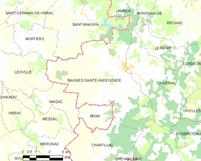 Poziția localității Baignes-Sainte-Radegonde