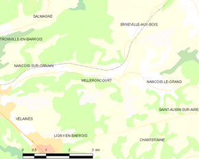 Poziția localității Willeroncourt
