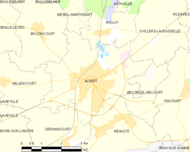 Mapa obce Albert