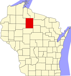 map of Wisconsin highlighting Price County