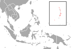 Distribución de Pteropus mariannus.