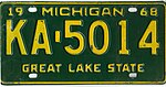 Номерной знак штата Мичиган 1968 года KA-5014.jpg
