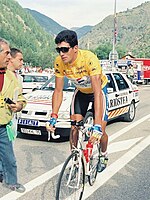 Miguel Indurain dans les Pyrénées, Tour de France 1993.