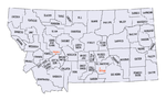 Miniatuur voor Lijst van county's in Montana