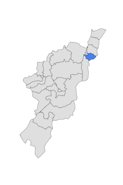 Map of Adamawa State highlighting Mubi South