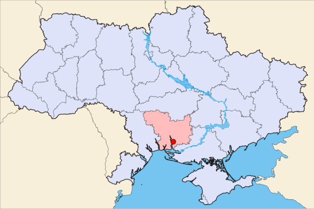 Položaj grada na karti Ukrajine